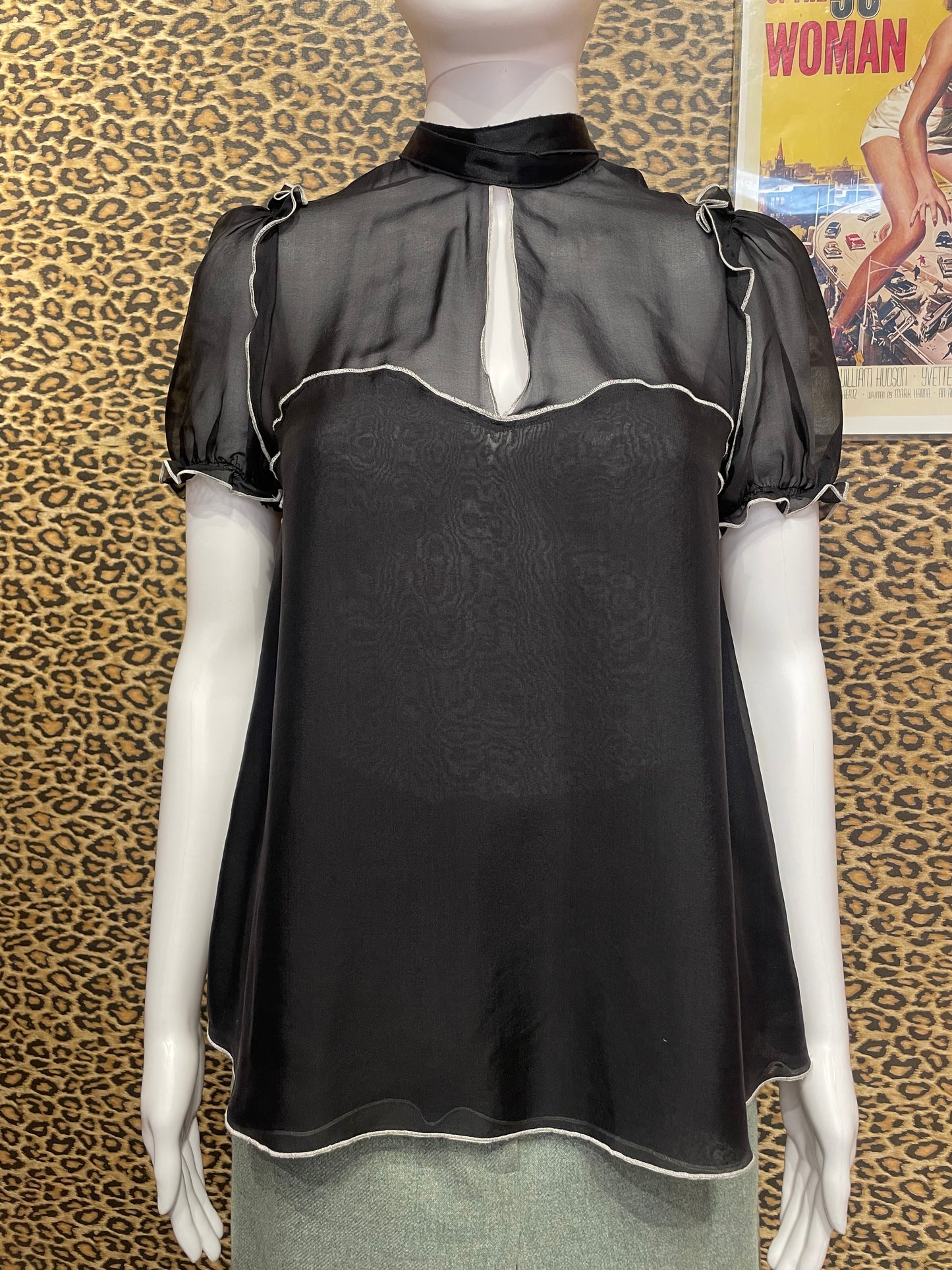 Dolce & Gabbana Black Sheer Blouse