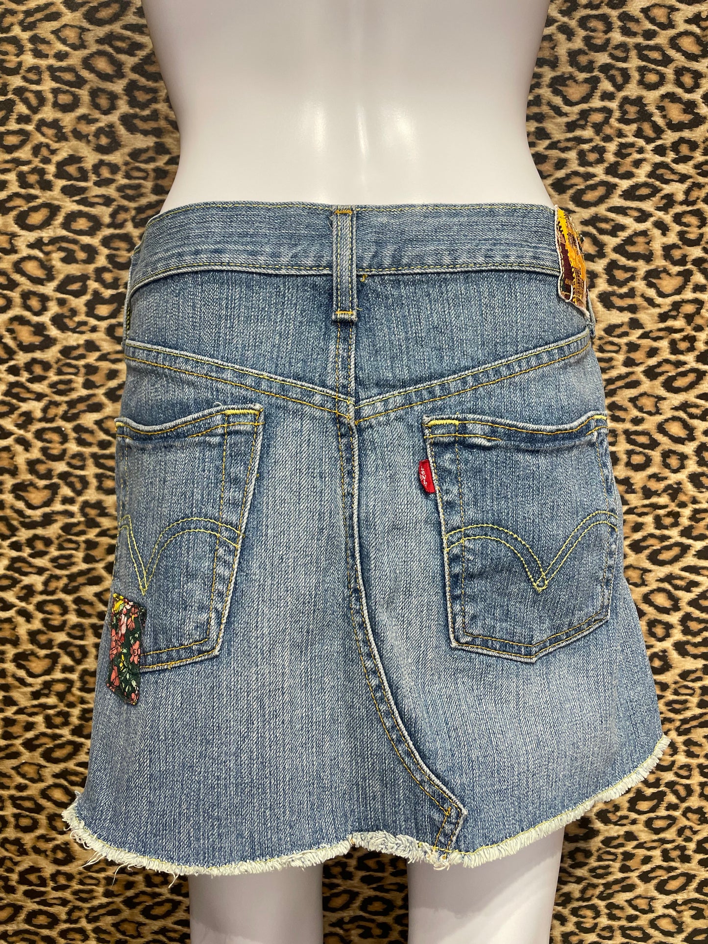 Levi’s Patchwork Denim Mini Skirt