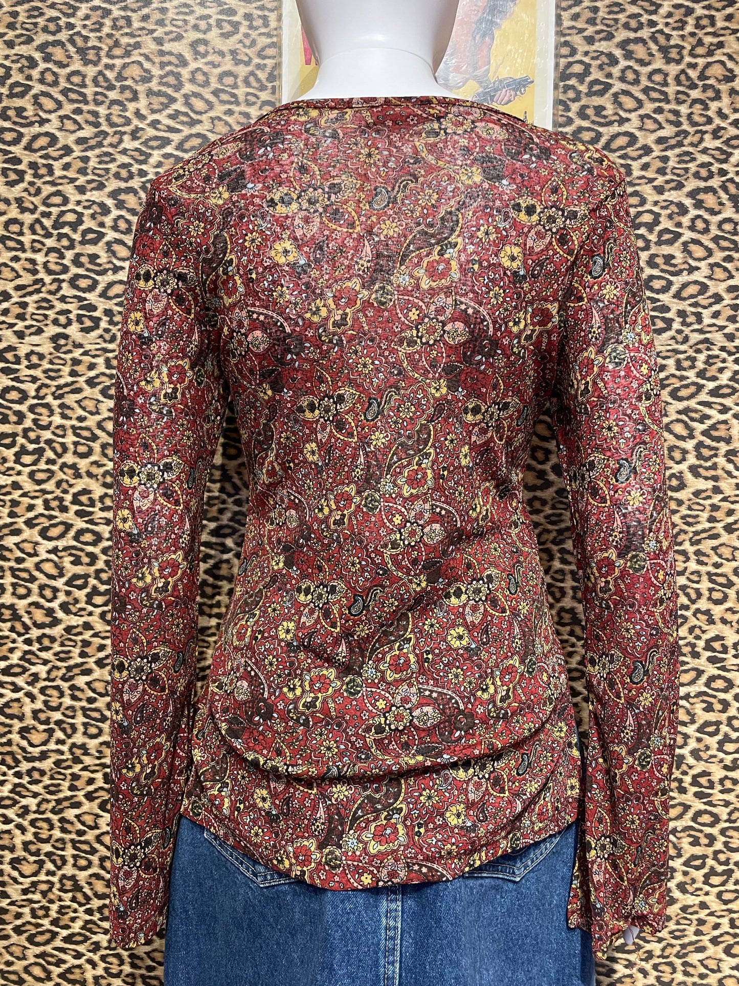 Self Esteem Y2K Sheer Paisley Top
