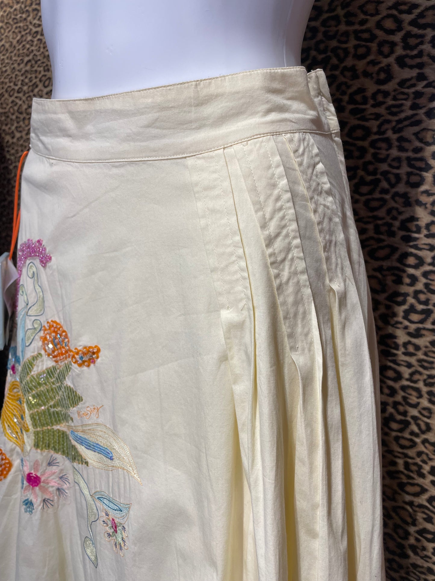 Miss Sixty Yellow Beaded Skirt