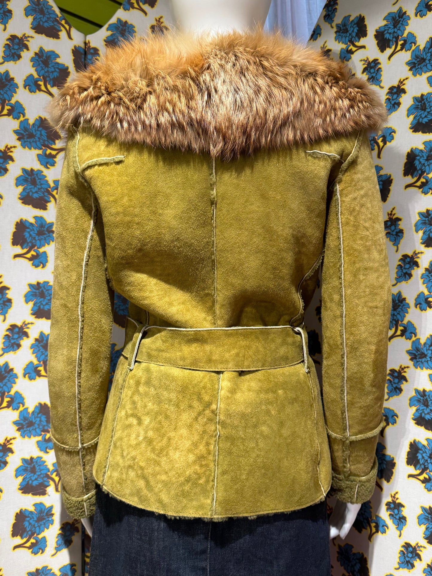 Dolce & Gabbana F/W 2000 Green Shearling Jacket