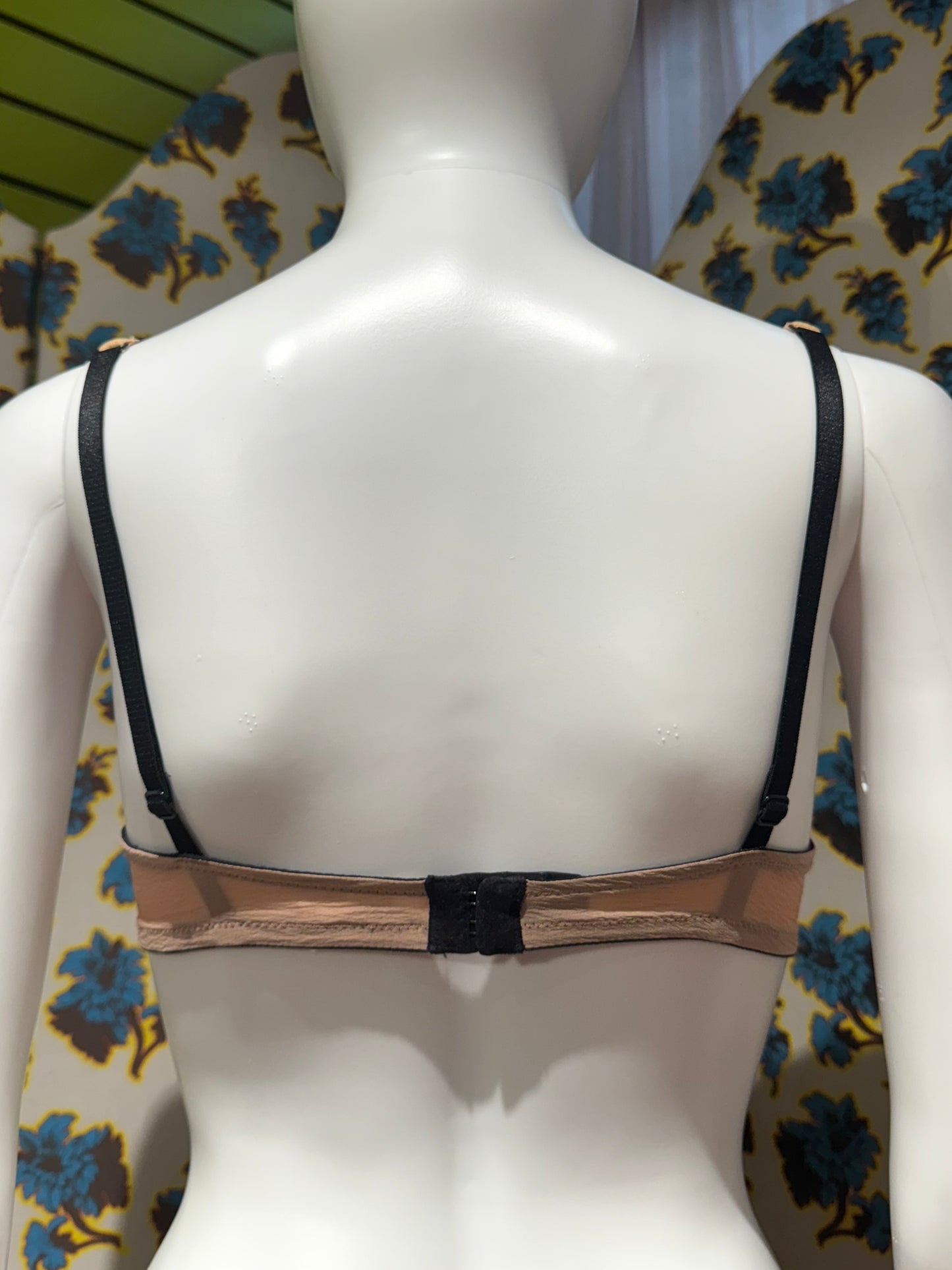 John Galliano Silk Pink and Black Bra