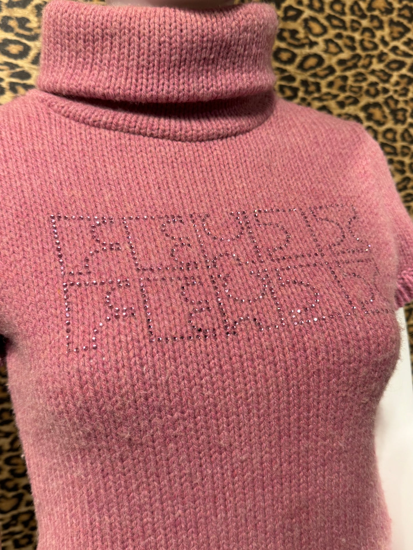 Fendi Crystal Knit Turtleneck