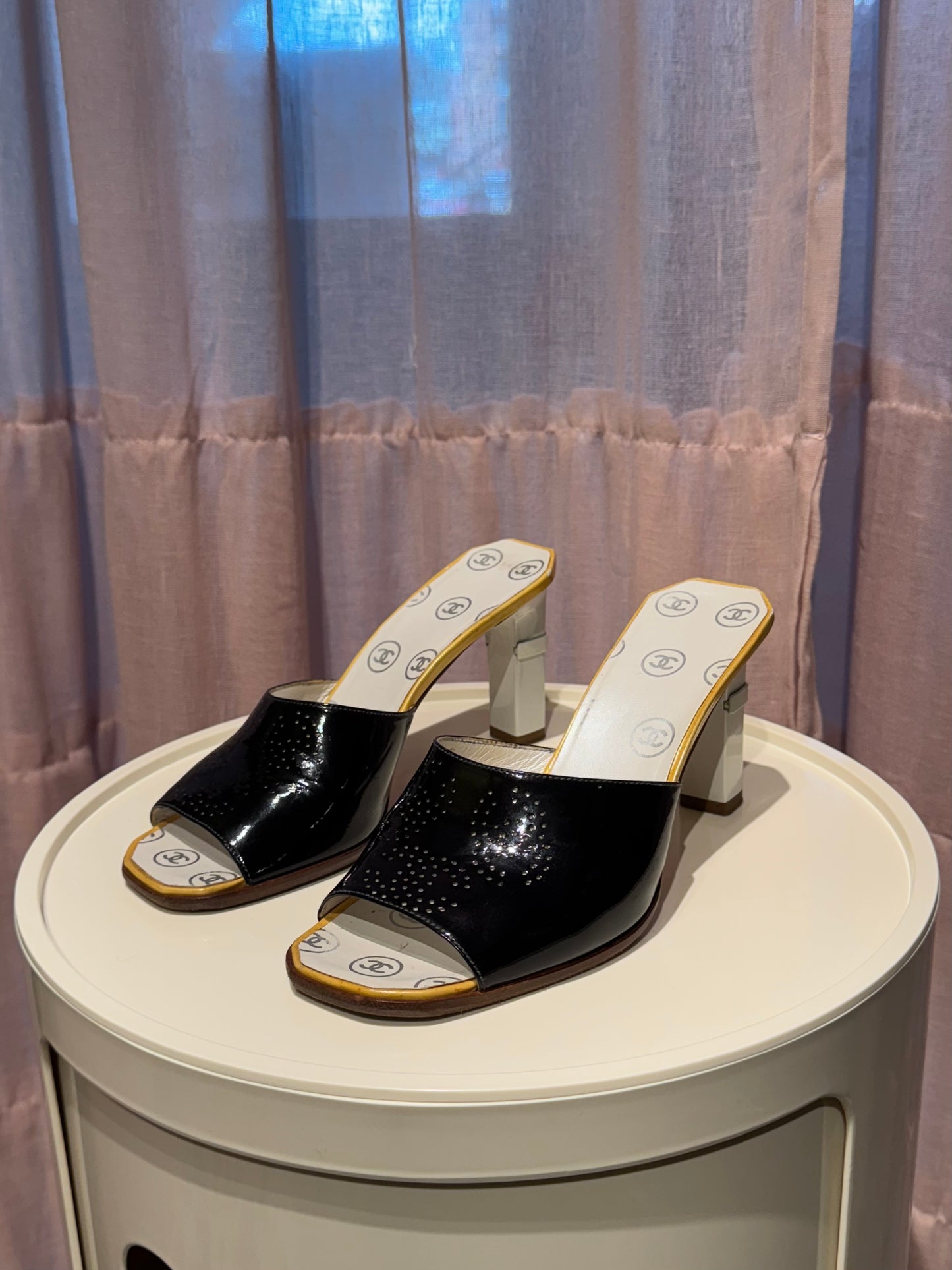 Chanel Patent Leather Mules 35