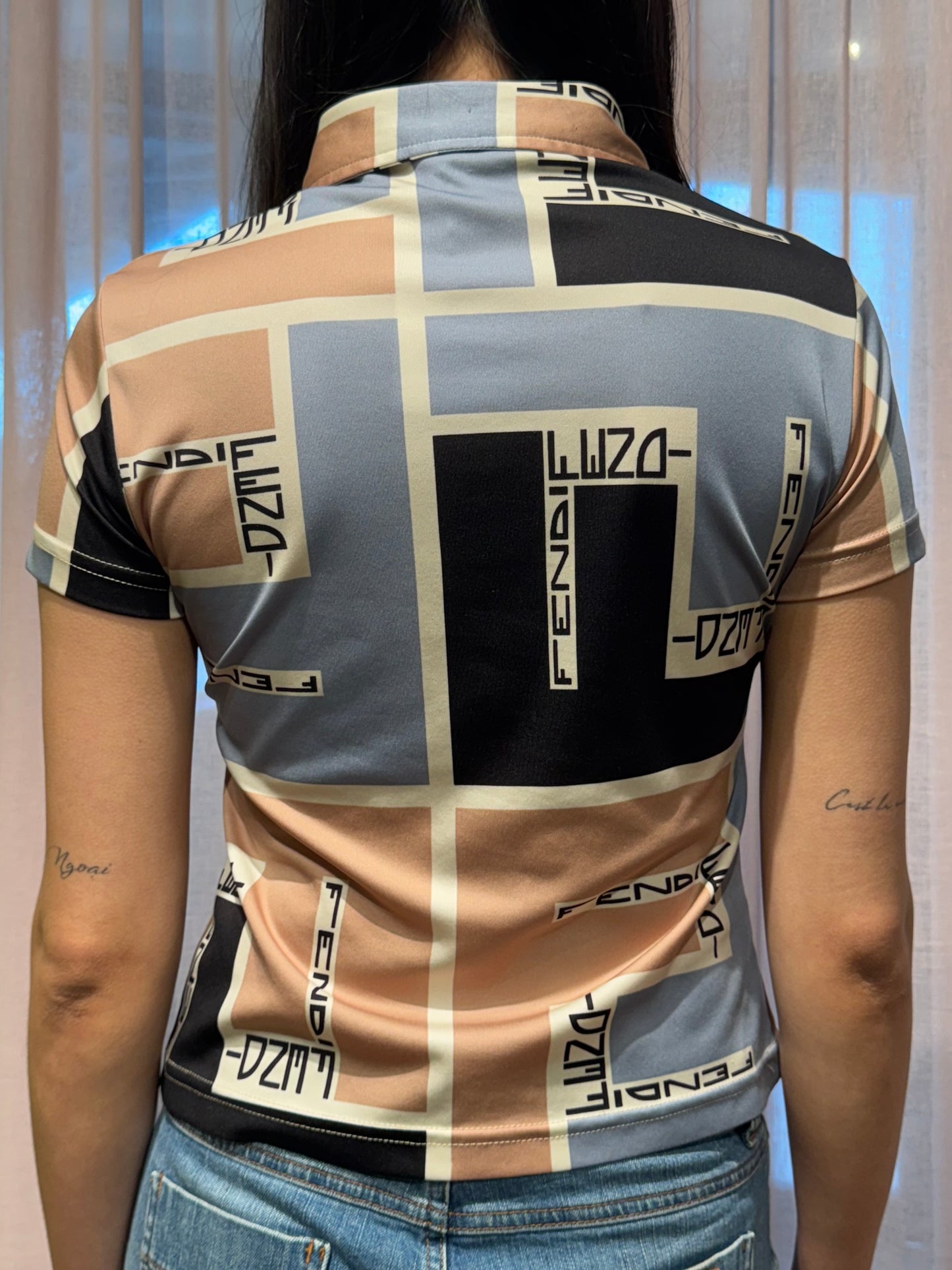Fendi Geometric Polo