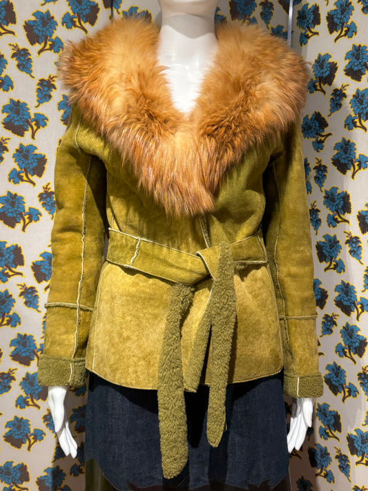 Dolce & Gabbana F/W 2000 Green Shearling Jacket