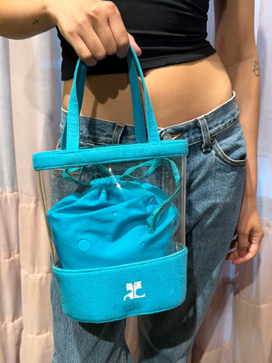 Courrèges Blue PVC Bag