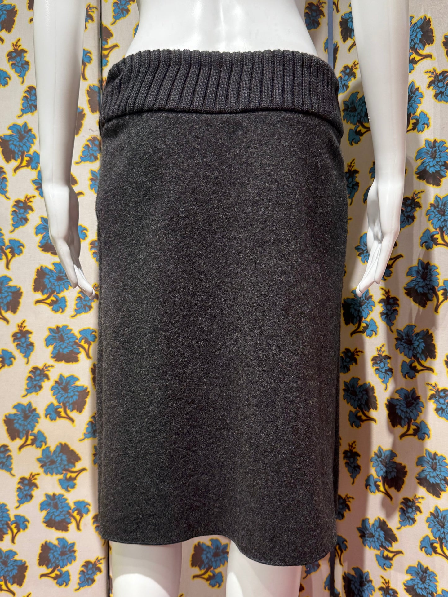 Miu Miu F/W 1999 Grey Wool Skirt