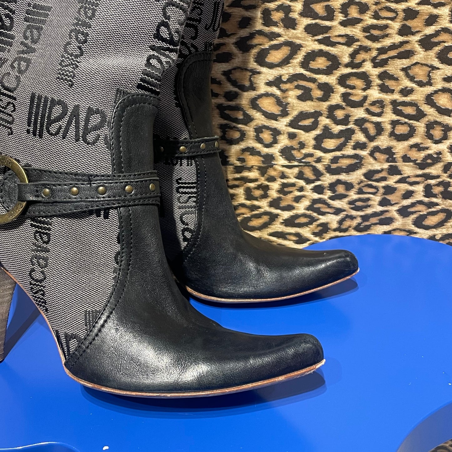 1990’s Roberto Cavalli Just Cavalli Logo Boots 37