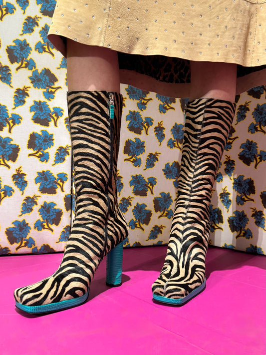 Gianni Versace F/W 1999 Tiger Boots