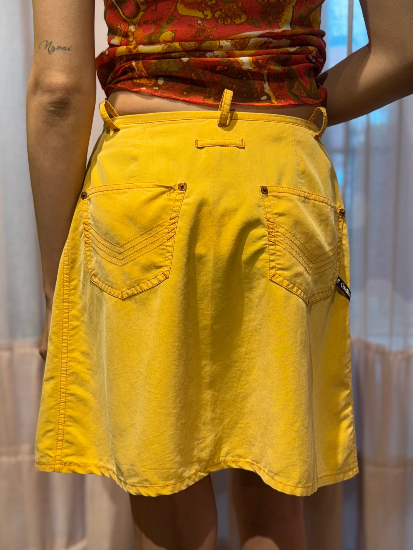 Gaultier Jean’s Yellow Wrap Skirt