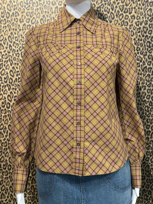 Miu Miu Plaid Shirt