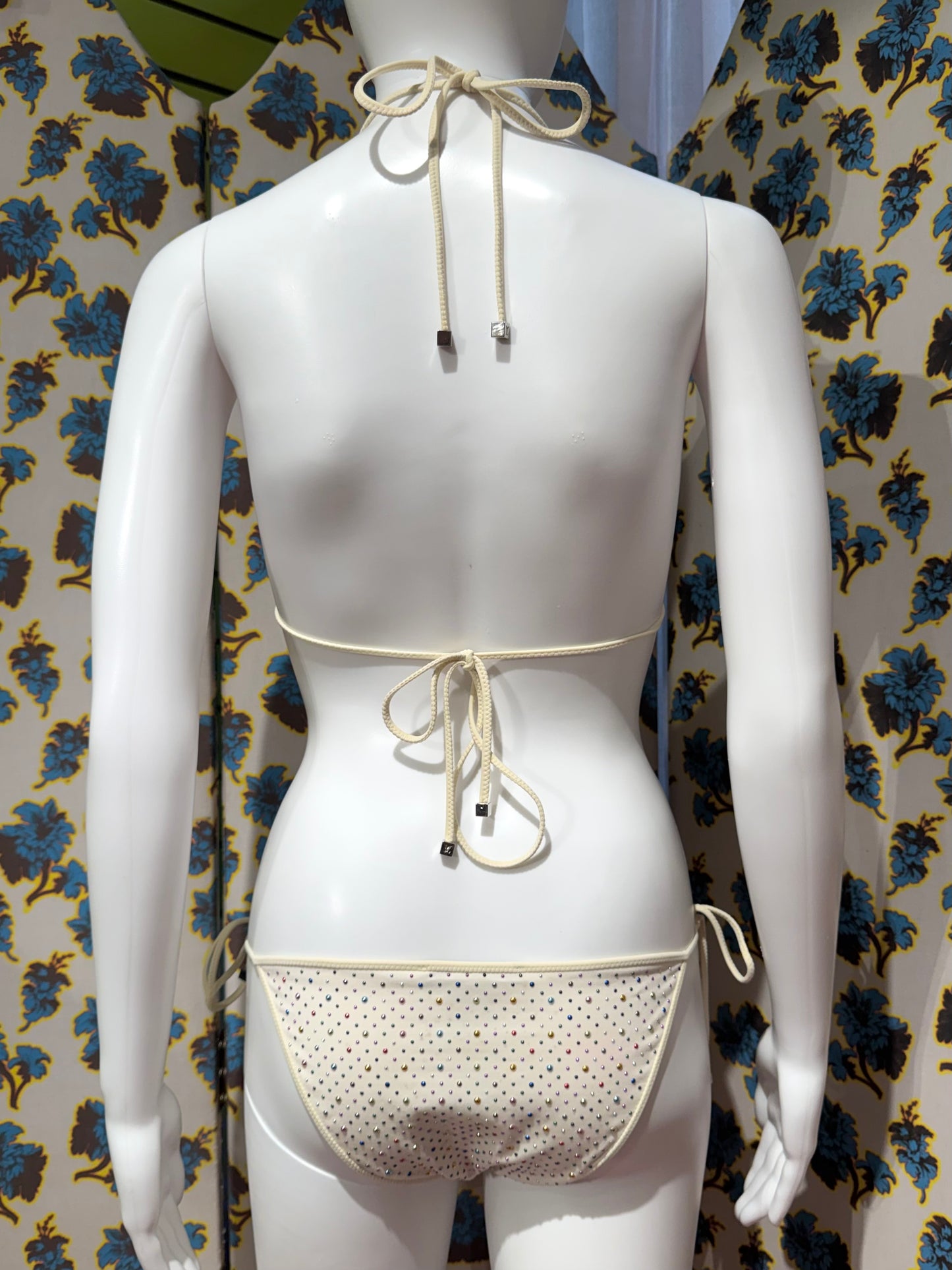 Louis Vuitton White Rainbow Stud Bikini