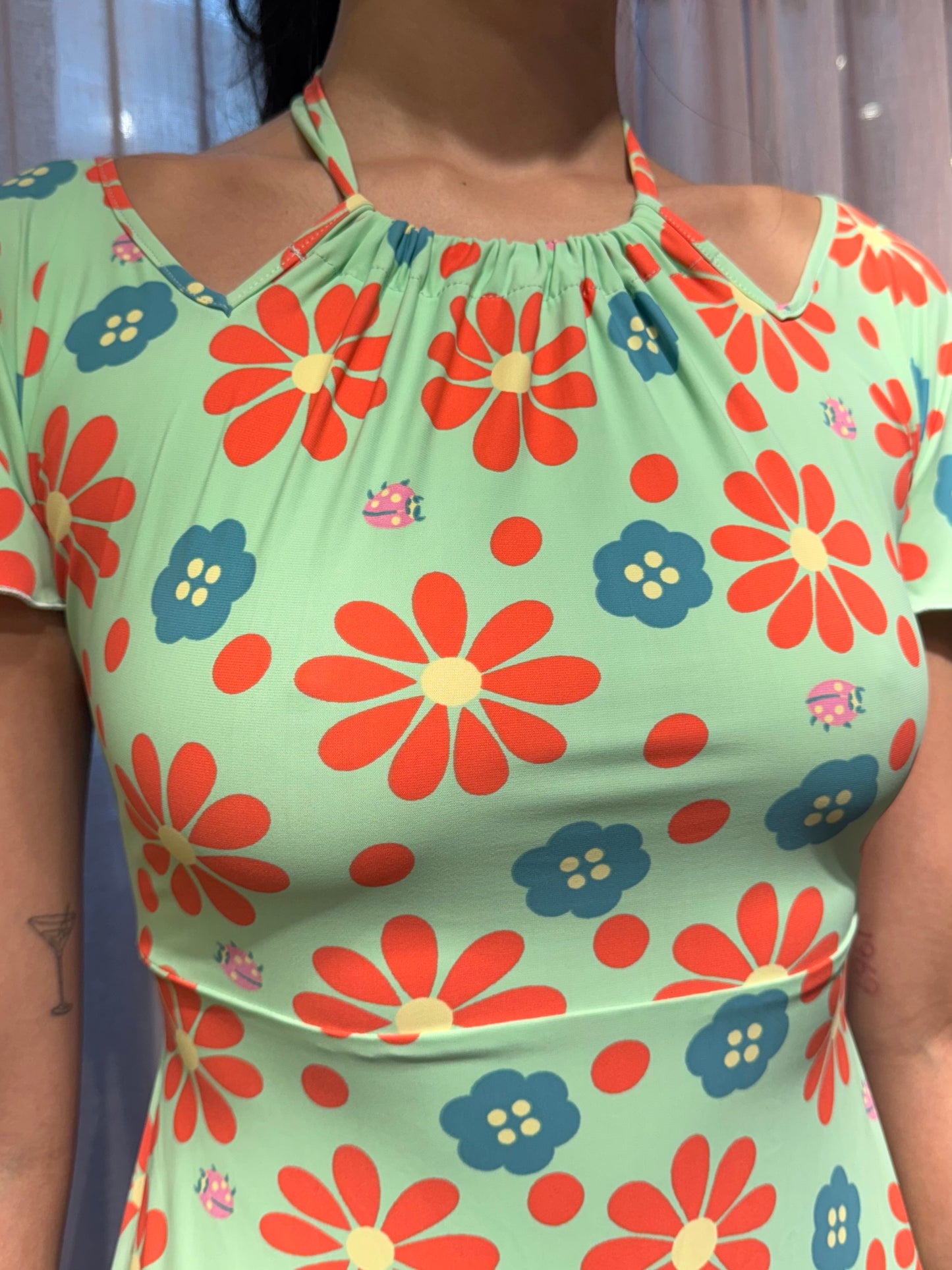 Fendi Blue Flower Dress