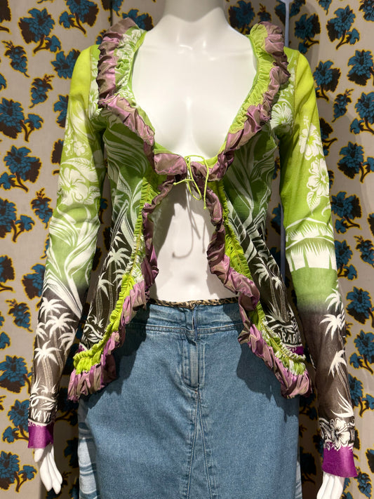 Jean Paul Gaultier Tropical Mesh Top