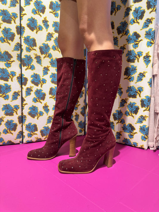 D&G 2000 Suede Swarovski Crystal Boots