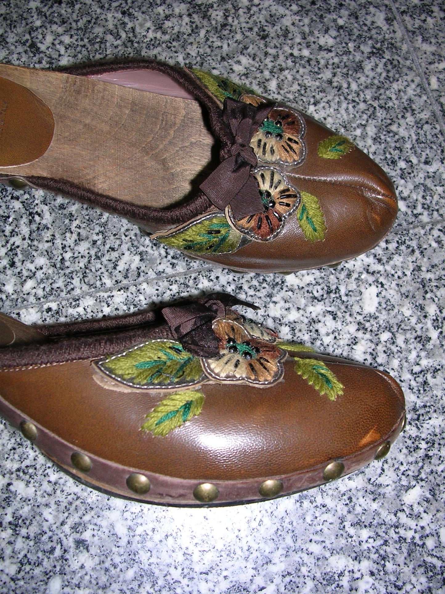 Miu Miu Embroidered Clogs 39