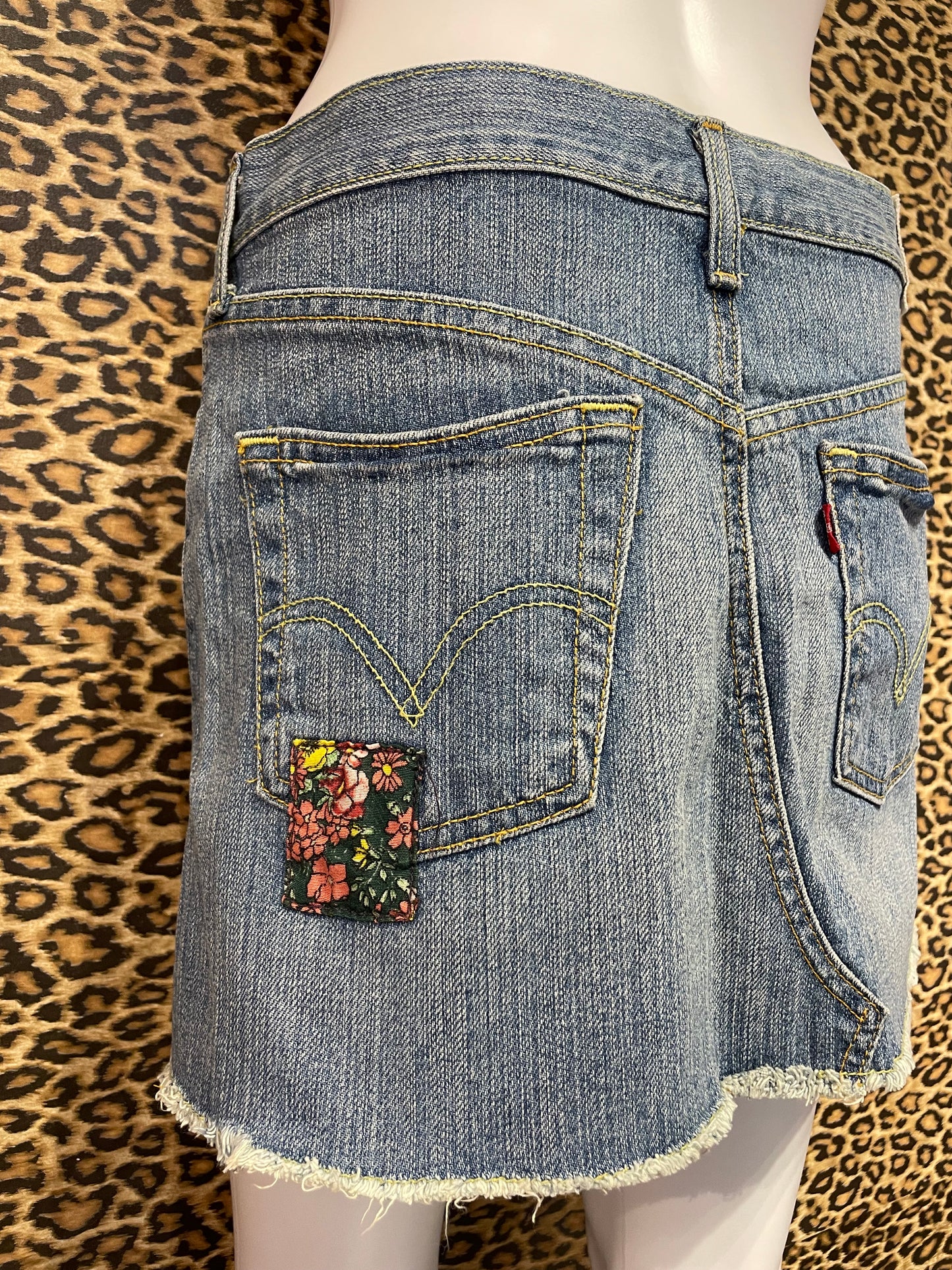 Levi’s Patchwork Denim Mini Skirt