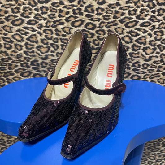 Miu Miu F/W1997 Sequin Mary Jane’s 37.5