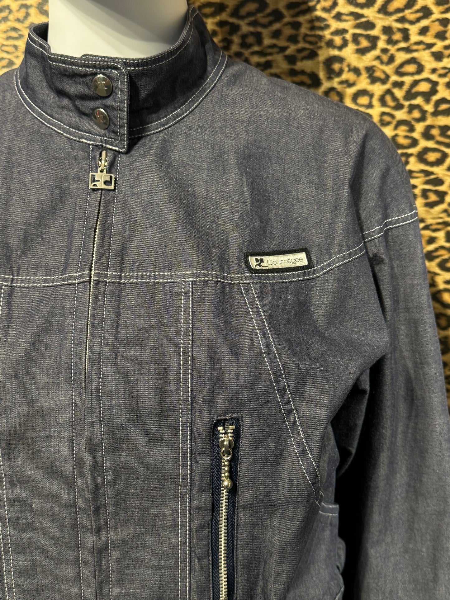 Courrèges Denim Bomber & Skirt Set