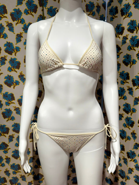 Louis Vuitton White Rainbow Stud Bikini