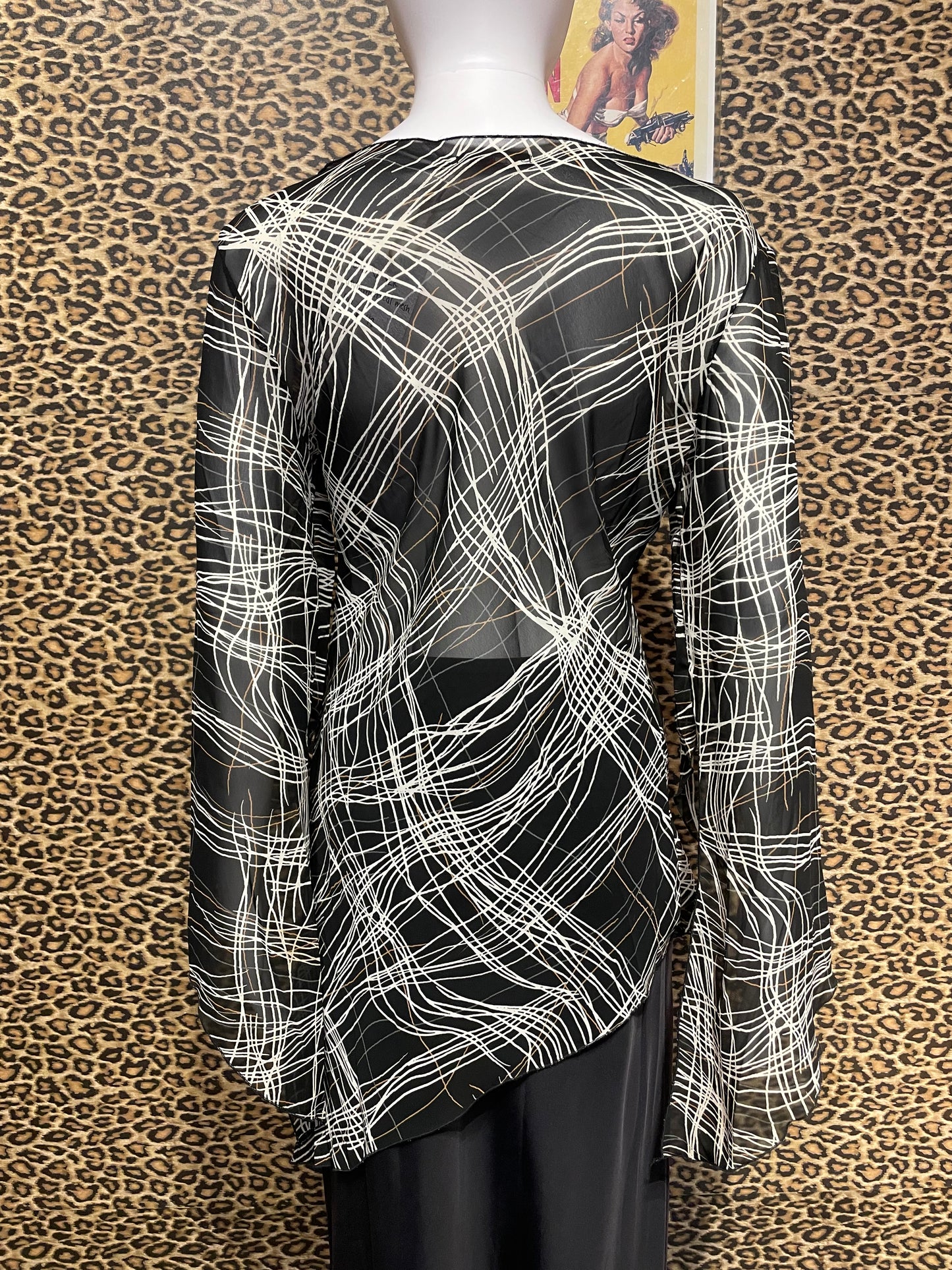 Y2K Asymmetrical Sheer Top