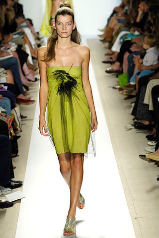 Tuleh S/S 2006 Green Silk Fishnet Dress