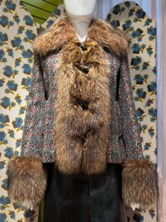 Dolce & Gabbana F/W 2004 Wool and Raccoon Jacket