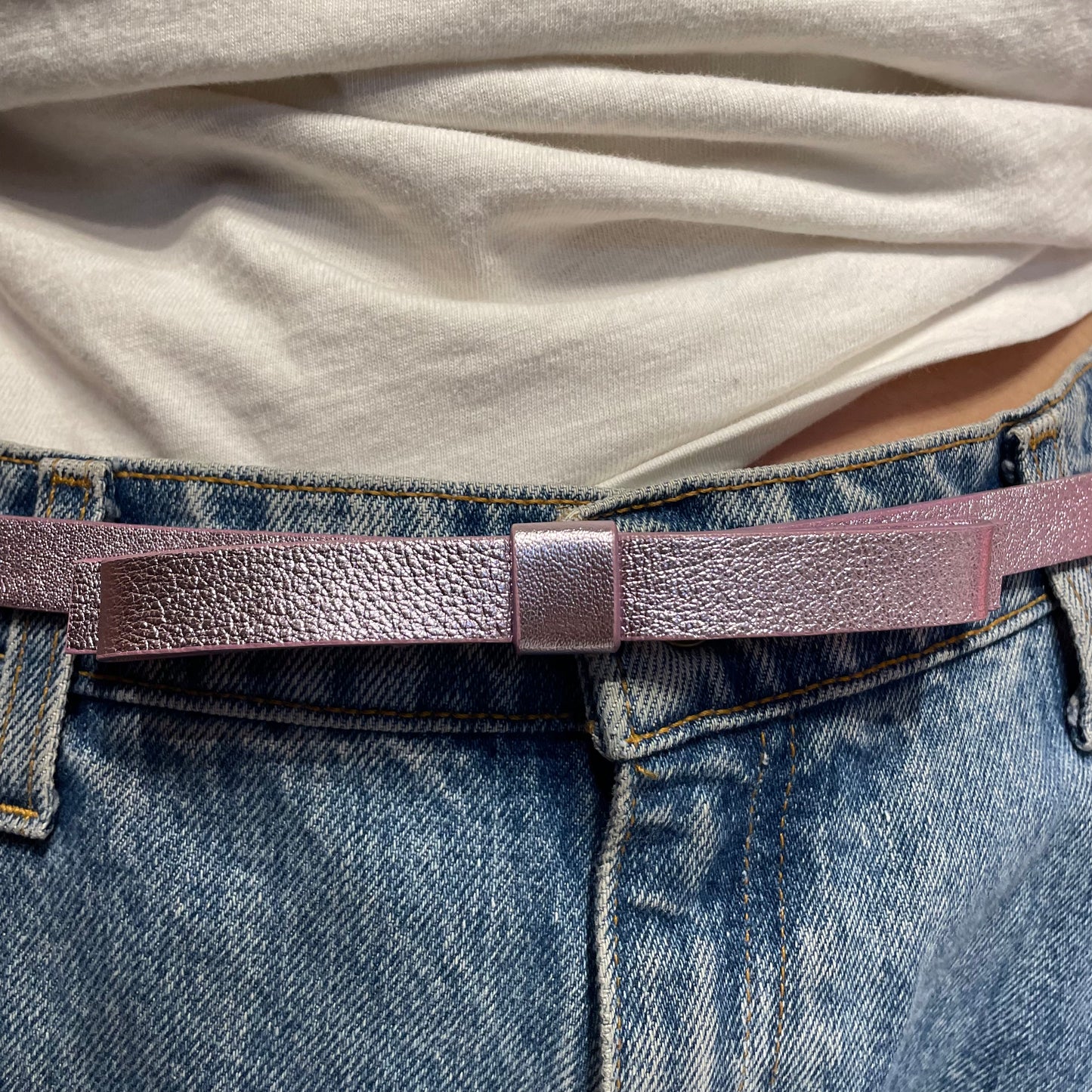 Miu Miu S/S 2000 Pink Metallic Belt