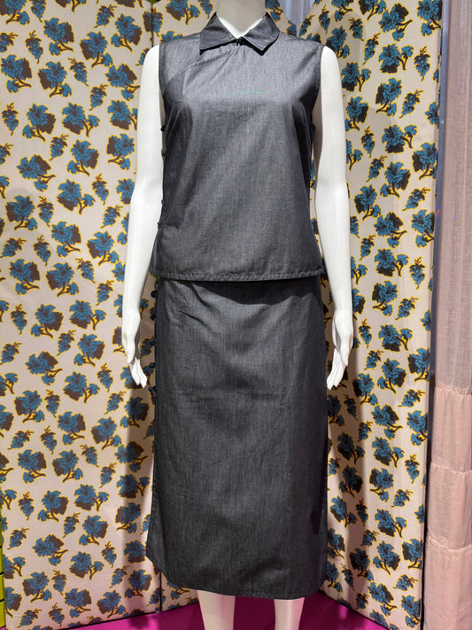 Miu Miu 2001 Frog Closure Skirt Set