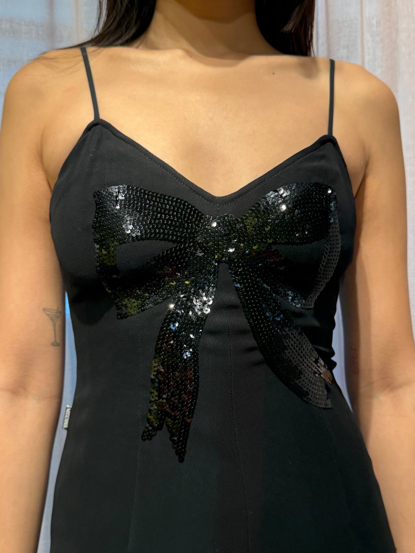 Moschino Jeans Sequin Bow Dress
