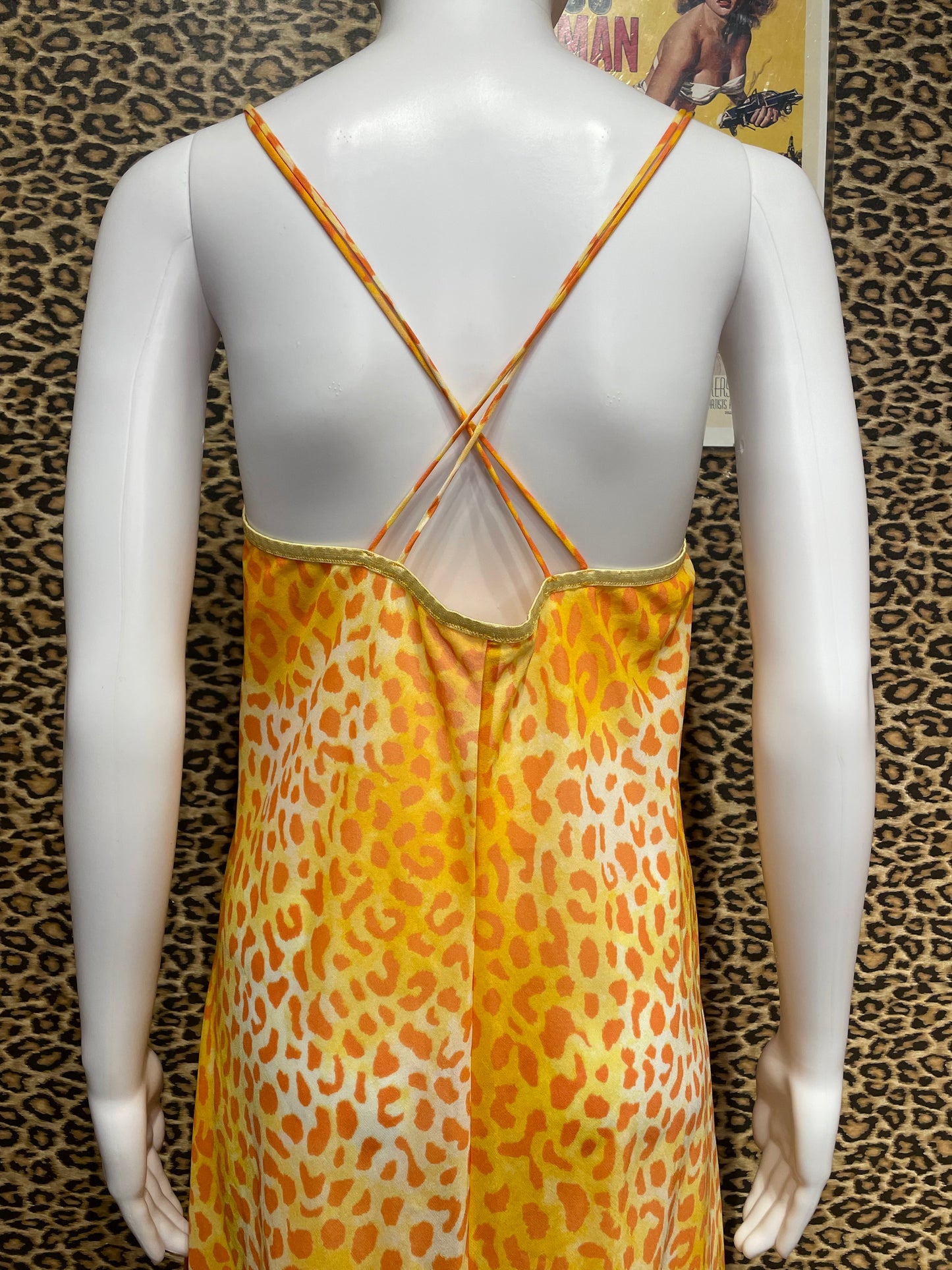 1990’s Orange Cheetah Dress
