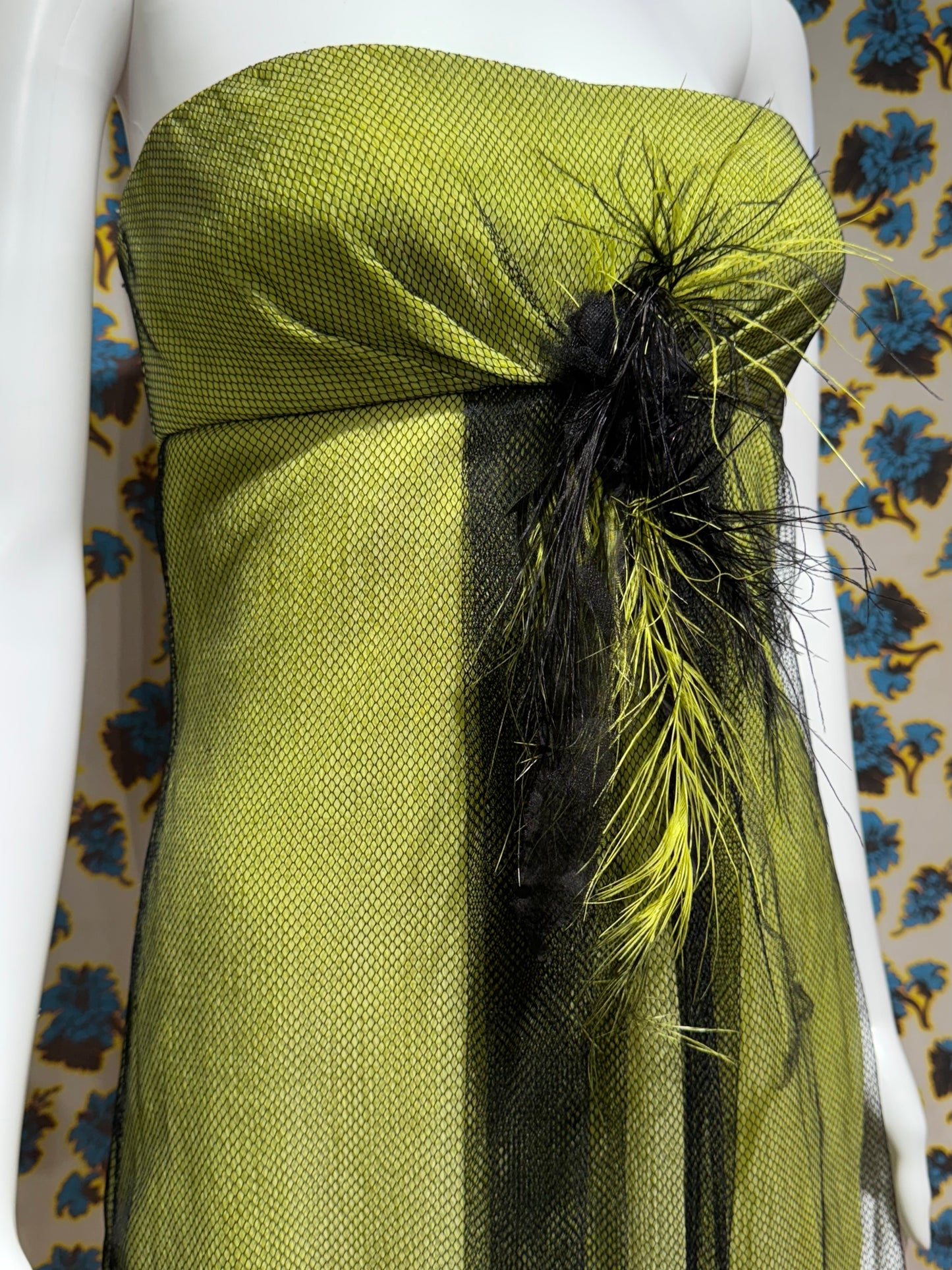 Tuleh S/S 2006 Green Silk Fishnet Dress
