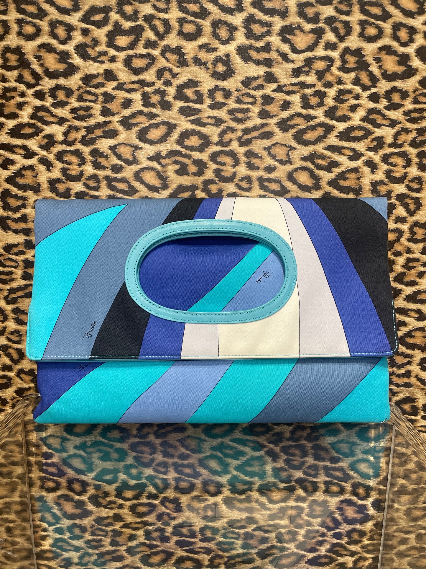 Emilio Pucci Blue Clutch
