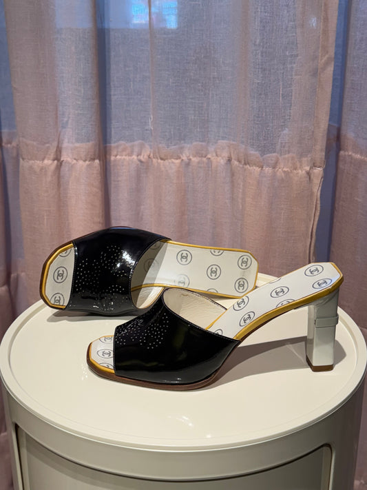 Chanel Patent Leather Mules 35
