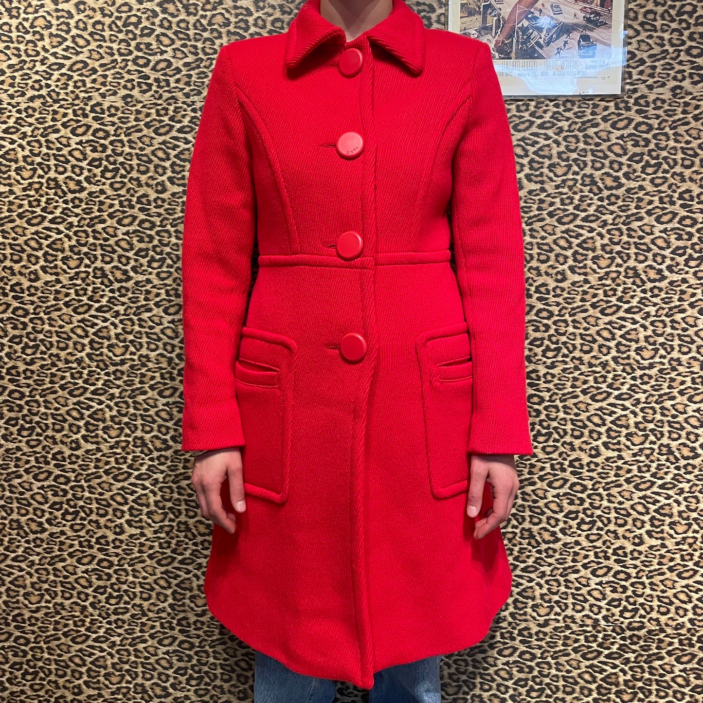 Miss Sixty Red Knit Coat