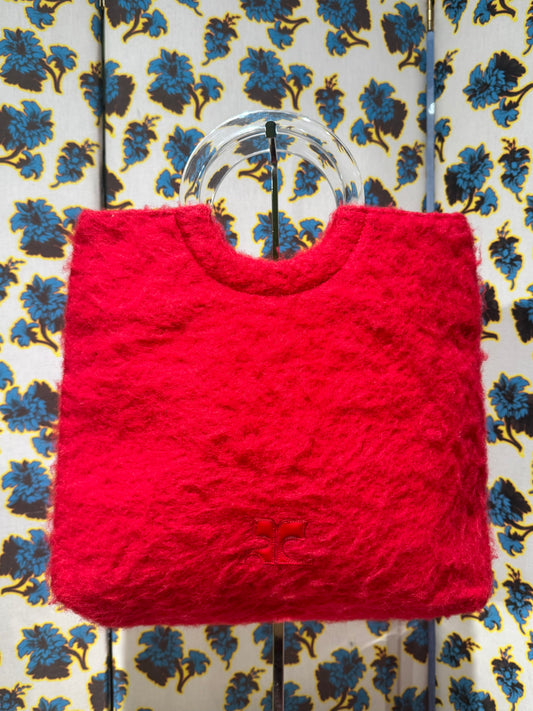 Courréges Red Fuzzy Bag