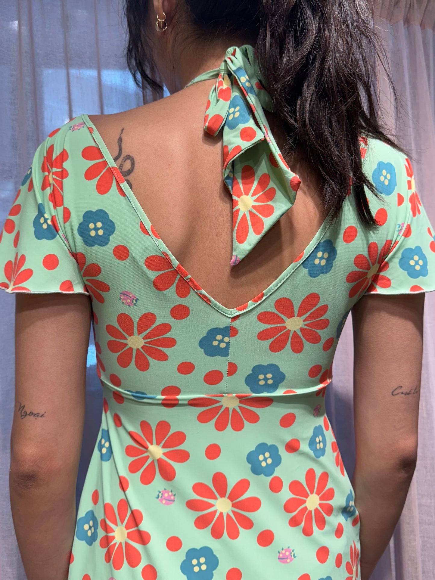 Fendi Blue Flower Dress