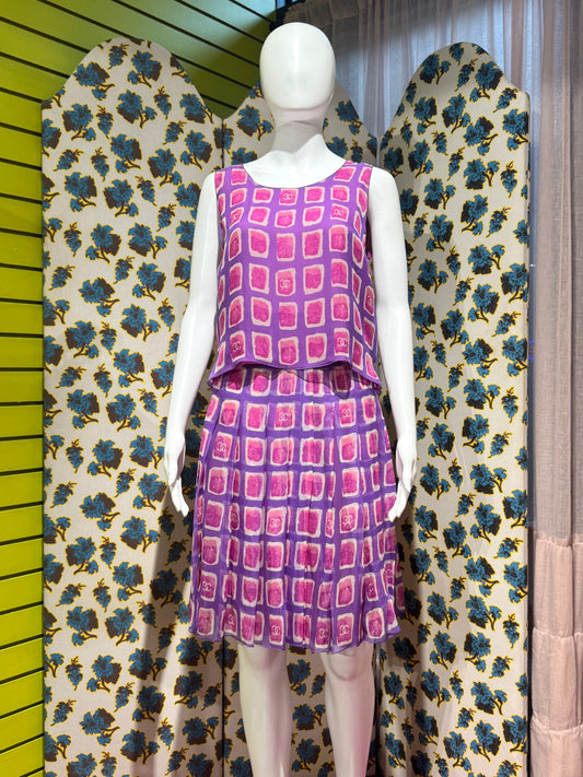 Chanel S/S 2001 Watercolor Skirt Set