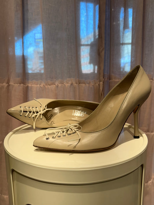 Gianni Versace S/S 2002 Lace Up Pumps 40