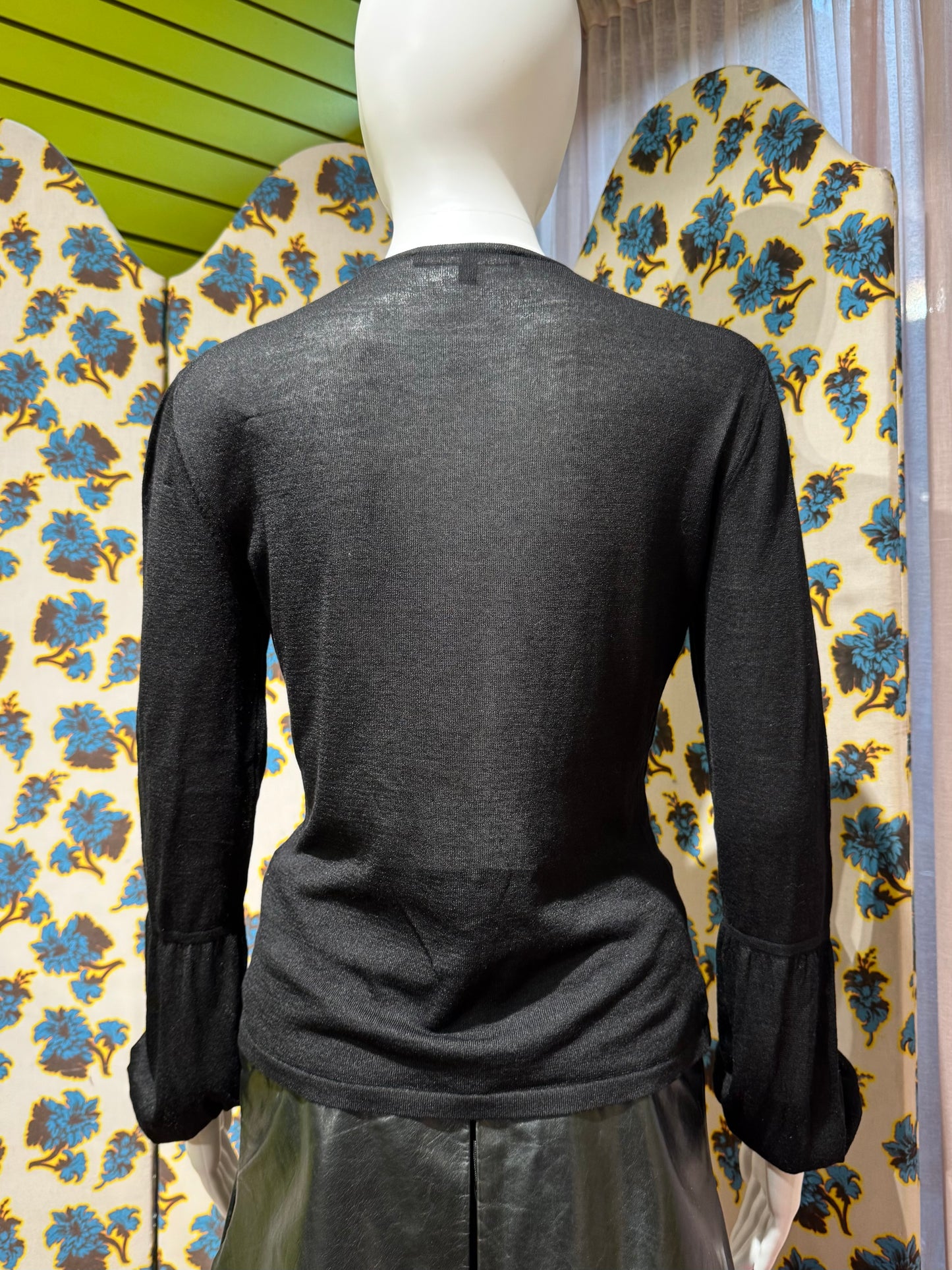 Gucci F/W 1999 Leather Rosette Top
