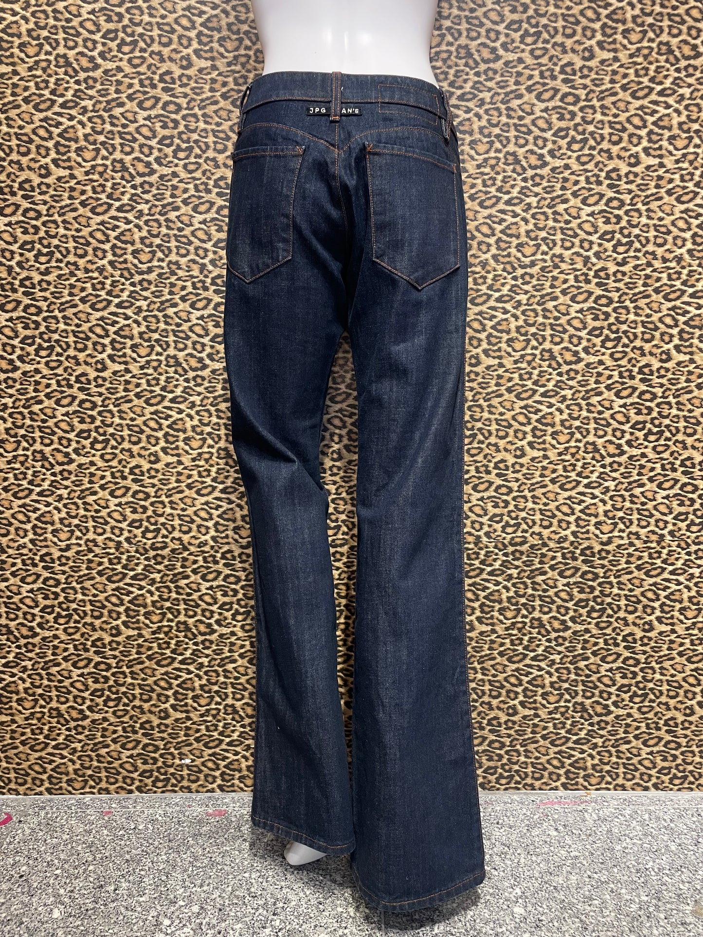 JPG Jeans Cutout Pocket Flared Denim