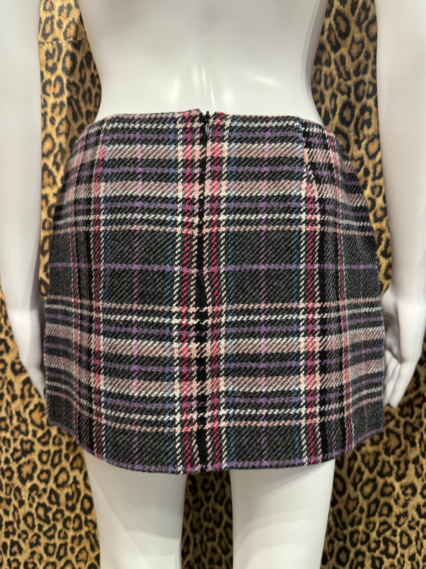 Miss Sixty Purple Plaid Mini Skirt