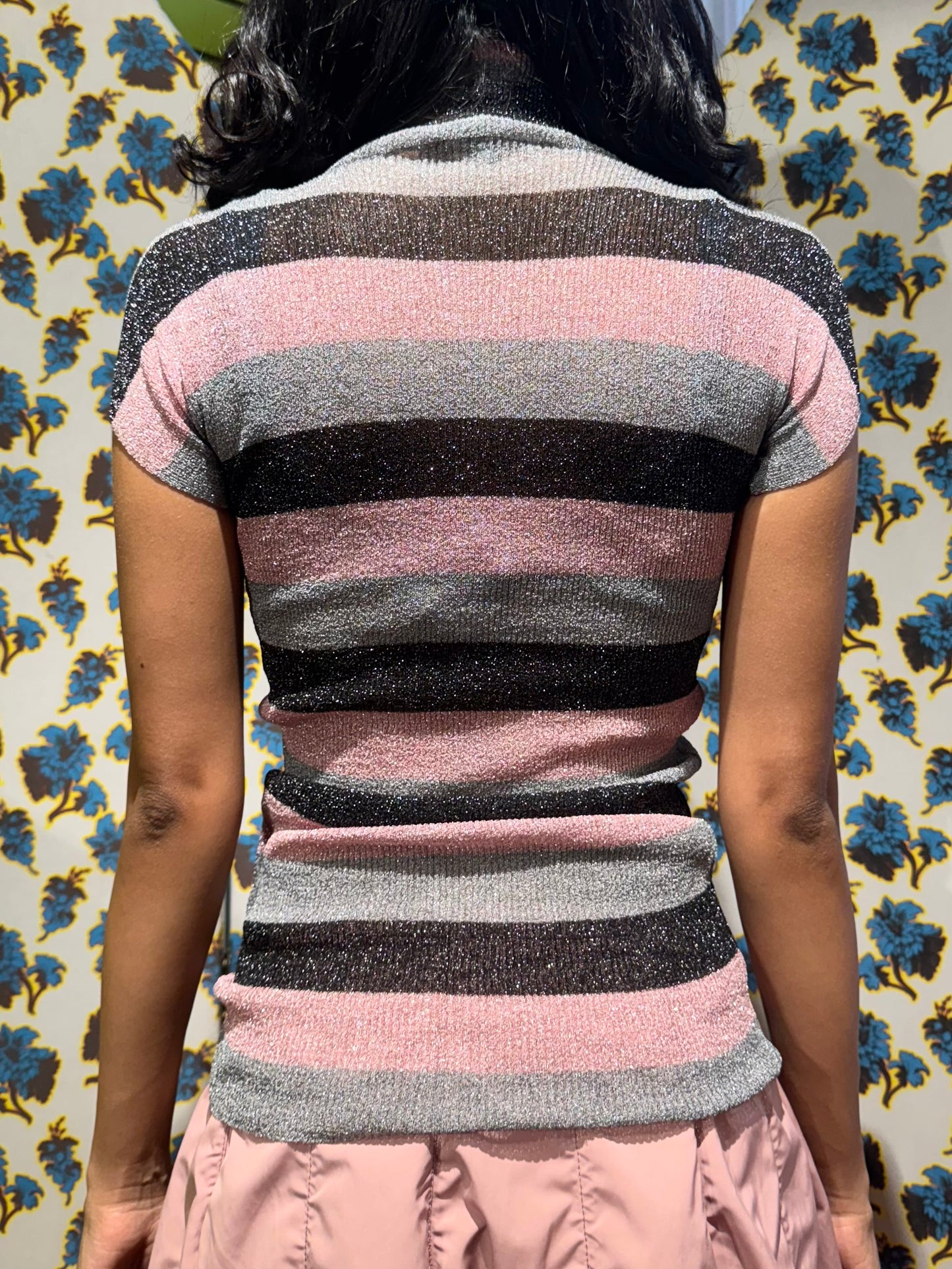 Dolce & Gabbana F/W 2000 Striped Shimmer Top