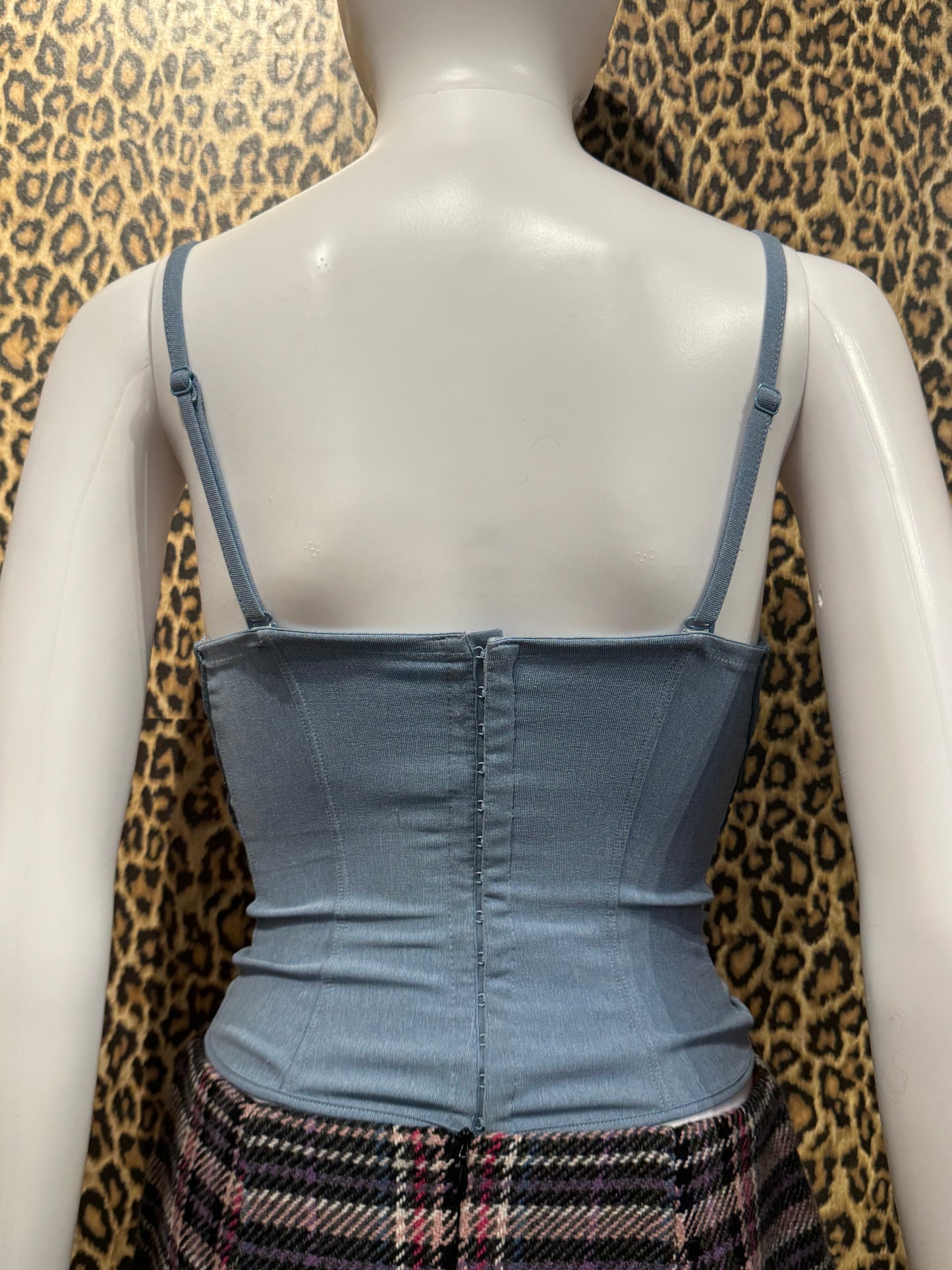 Dior F/W 2002 Blue Corset Top