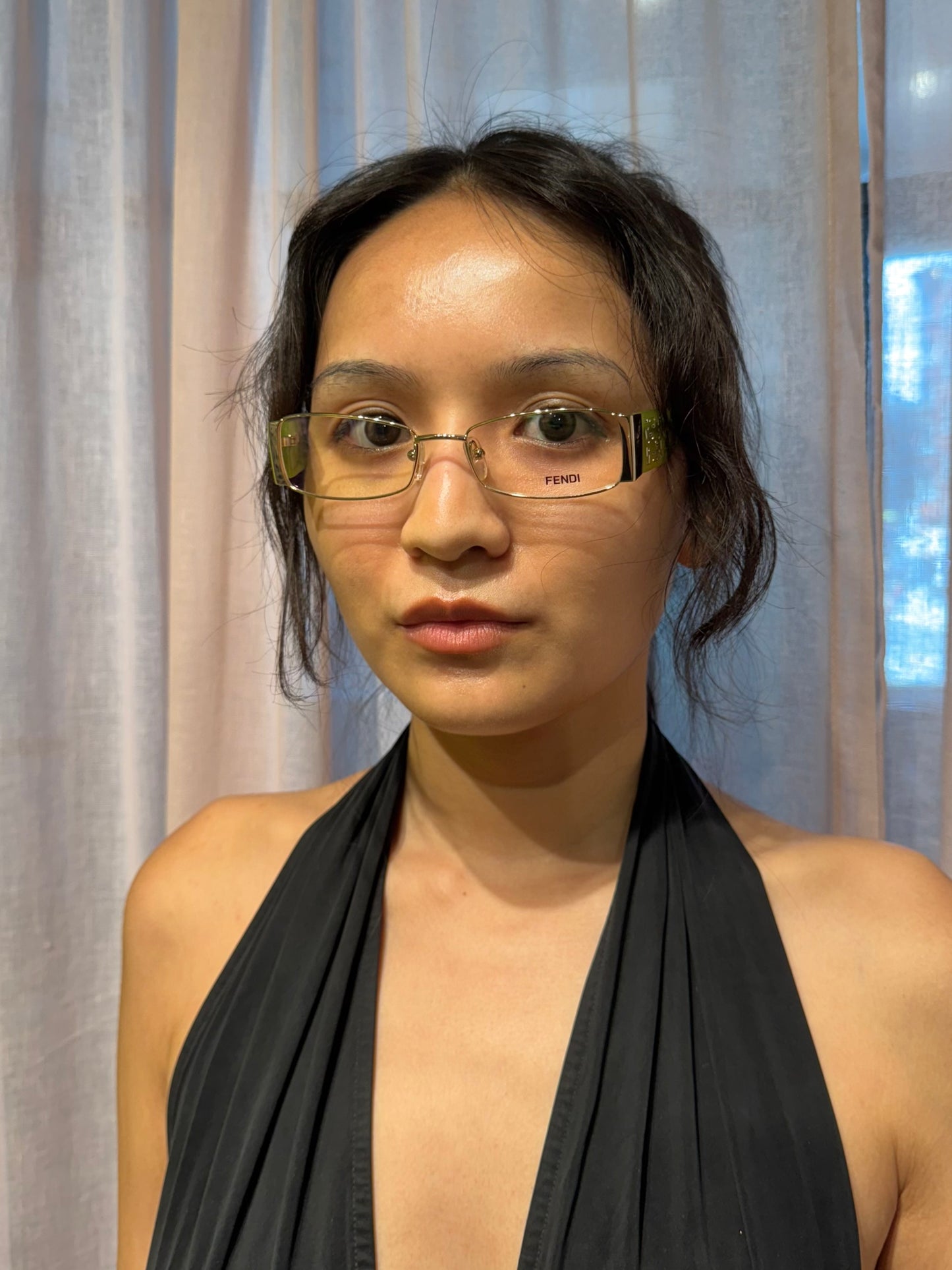 Fendi Green Crystal Eyeglasses
