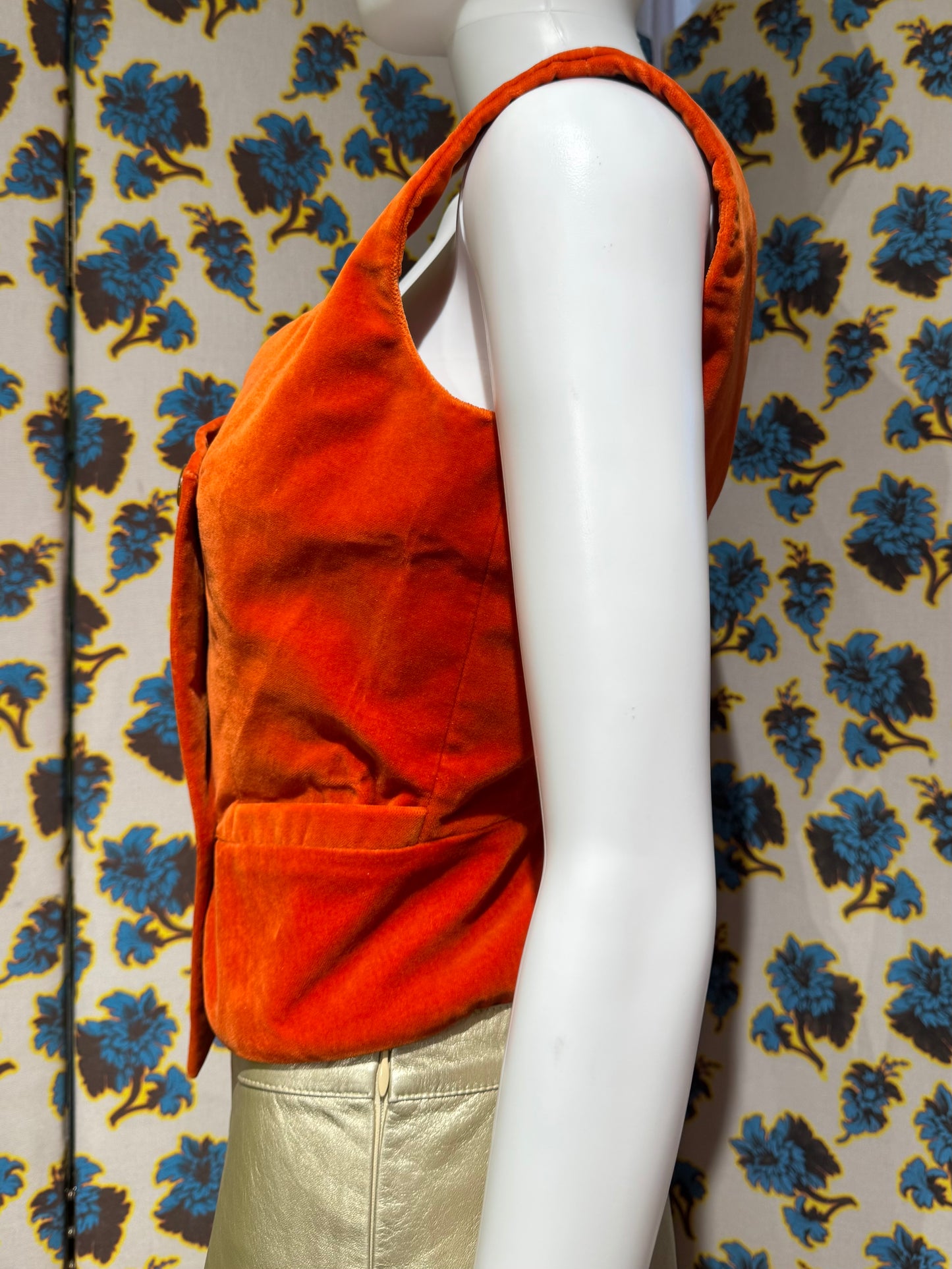 Vivienne Westwood Red Label 2002 Orange Velvet Bustier