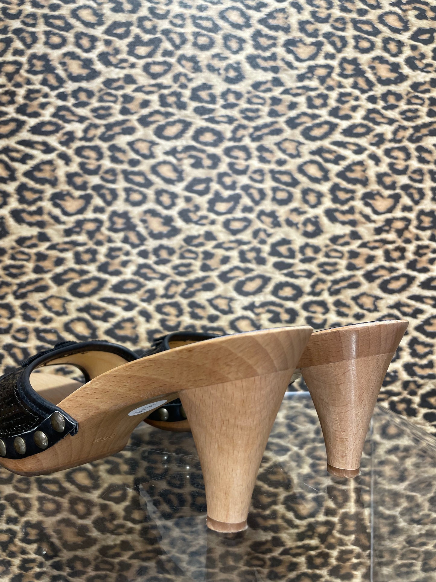 Miu Miu Sequin Clogs 38.5