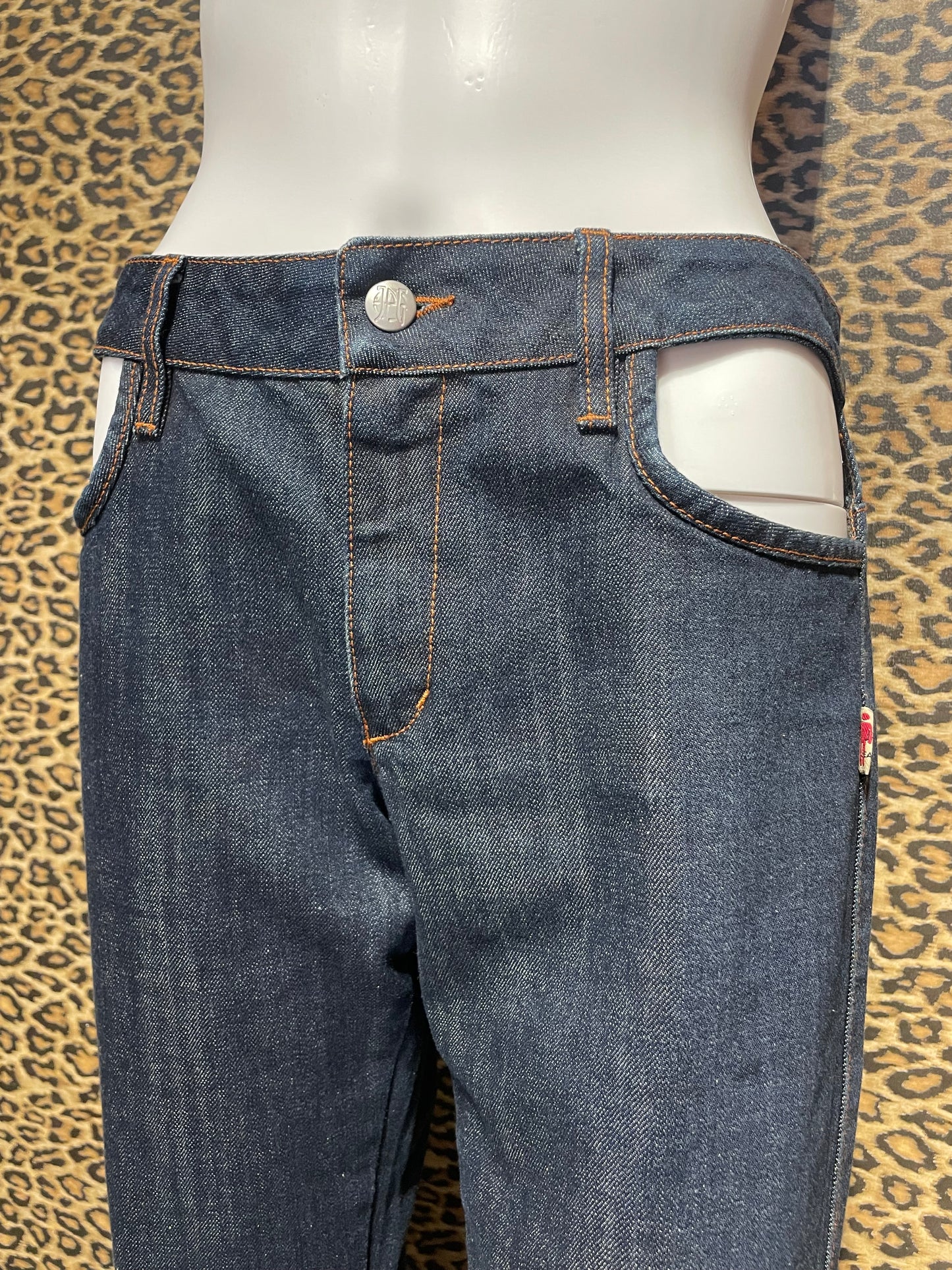 JPG Jeans Cutout Pocket Flared Denim