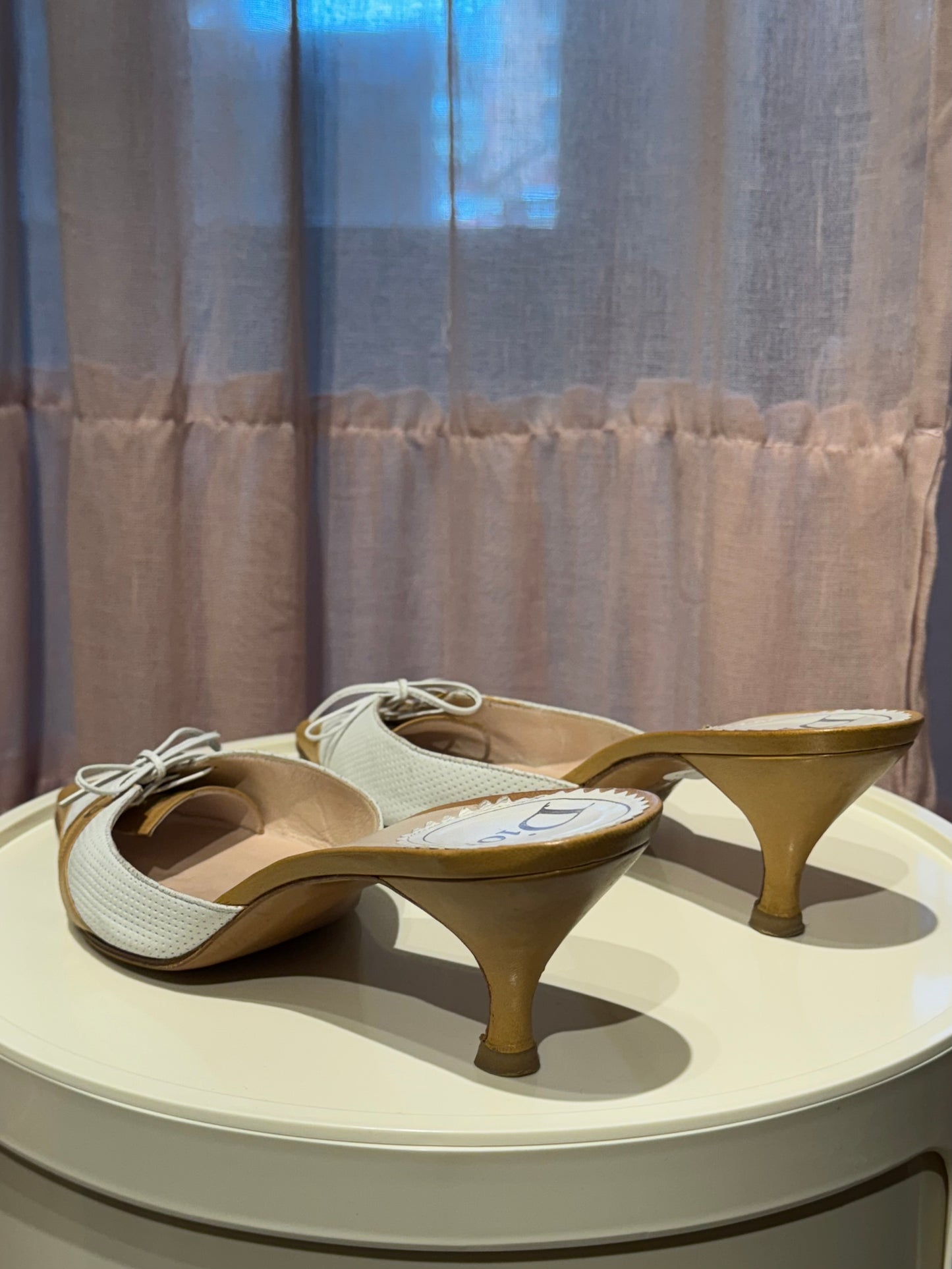 Dior Lace Up Mules 38